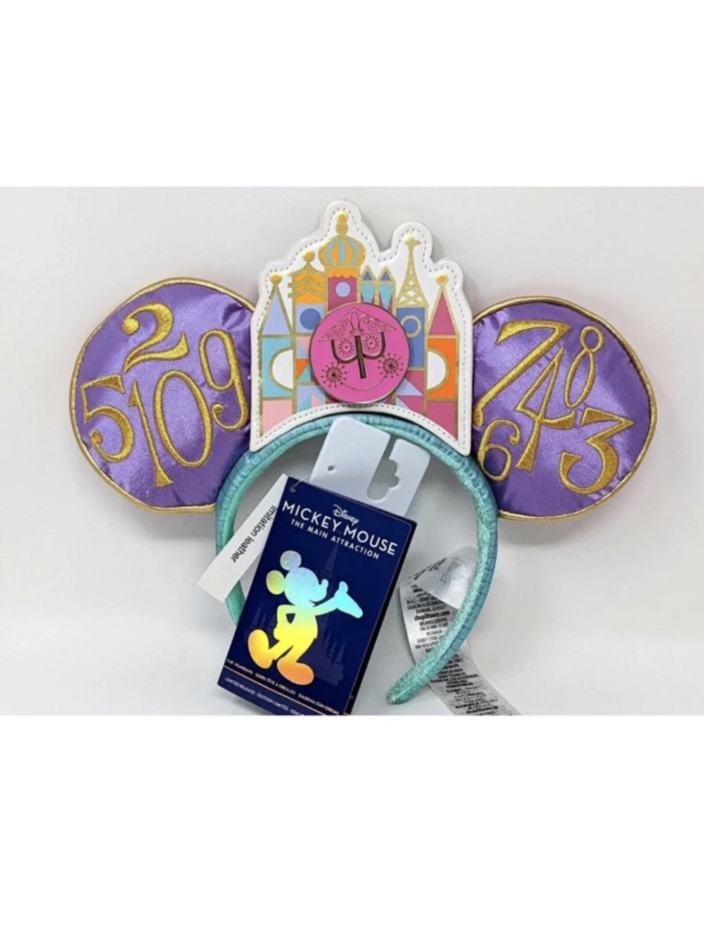 Mickey Mouse Main Attraction Its A Small World Ears NIP Retired
